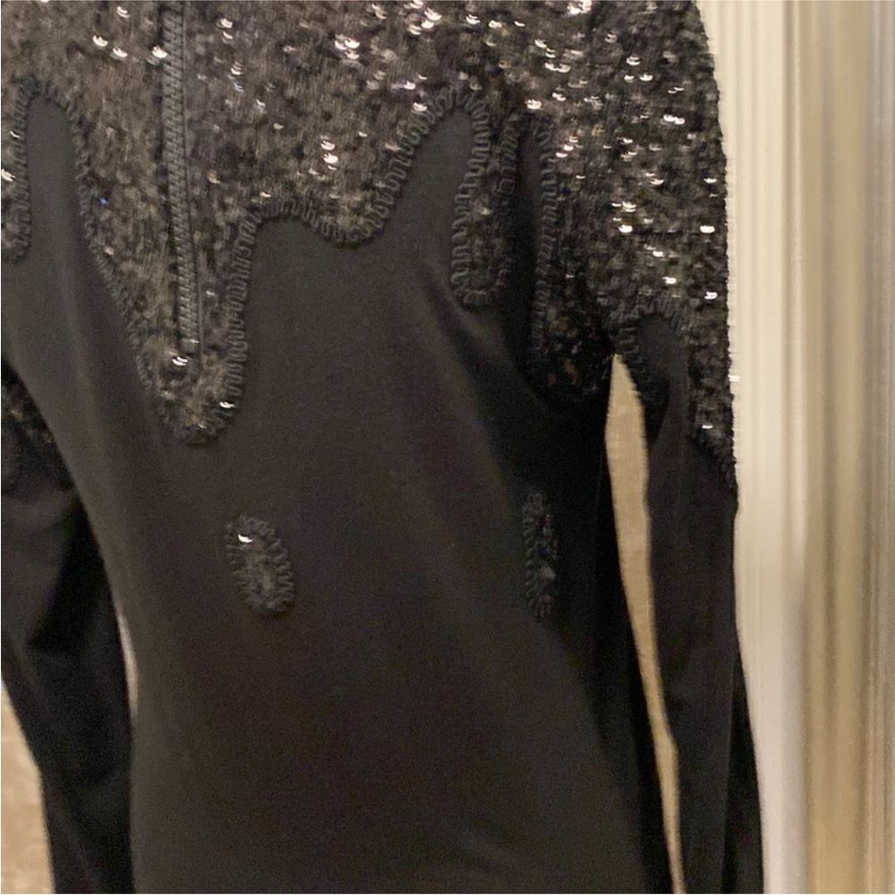 Moschino Black Long Sleeve Sequin  sweater Dress, M-L - Picture 8 of 9